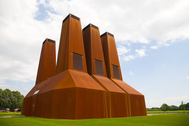 The Netherlands, Utrecht,
June 2008.
Energy plant.
The orange-red steel sculpture of the energy plant of the University of Utrecht. 
